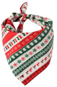 1PC Pet Bibs Saliva Towel Christmas Costume Decor Hats For Cat Dog Christmas Pet Bandana Santa Pattern Triangle Scarf QA 232: YELLOW