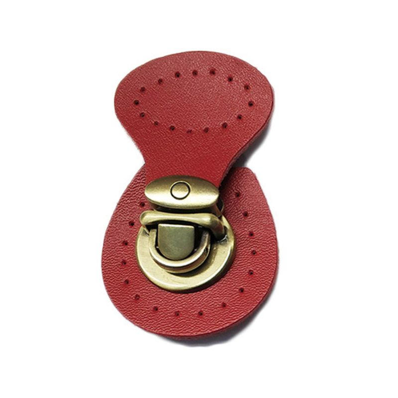 Artificial Leather Magnetic Button Lock Bag Snap Closure Buckle Clasp Fastener Replacement DIY Handbag Purse Sewing Accessories: Red