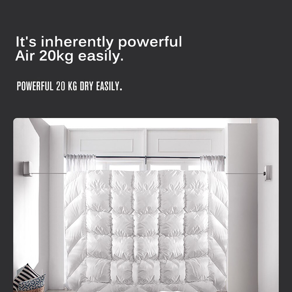 Retractable clothes line Stainless Steel laundry line Outdoor clothesline rope Wall Mounted Clothes Dryer Clothes Pegs 1Set