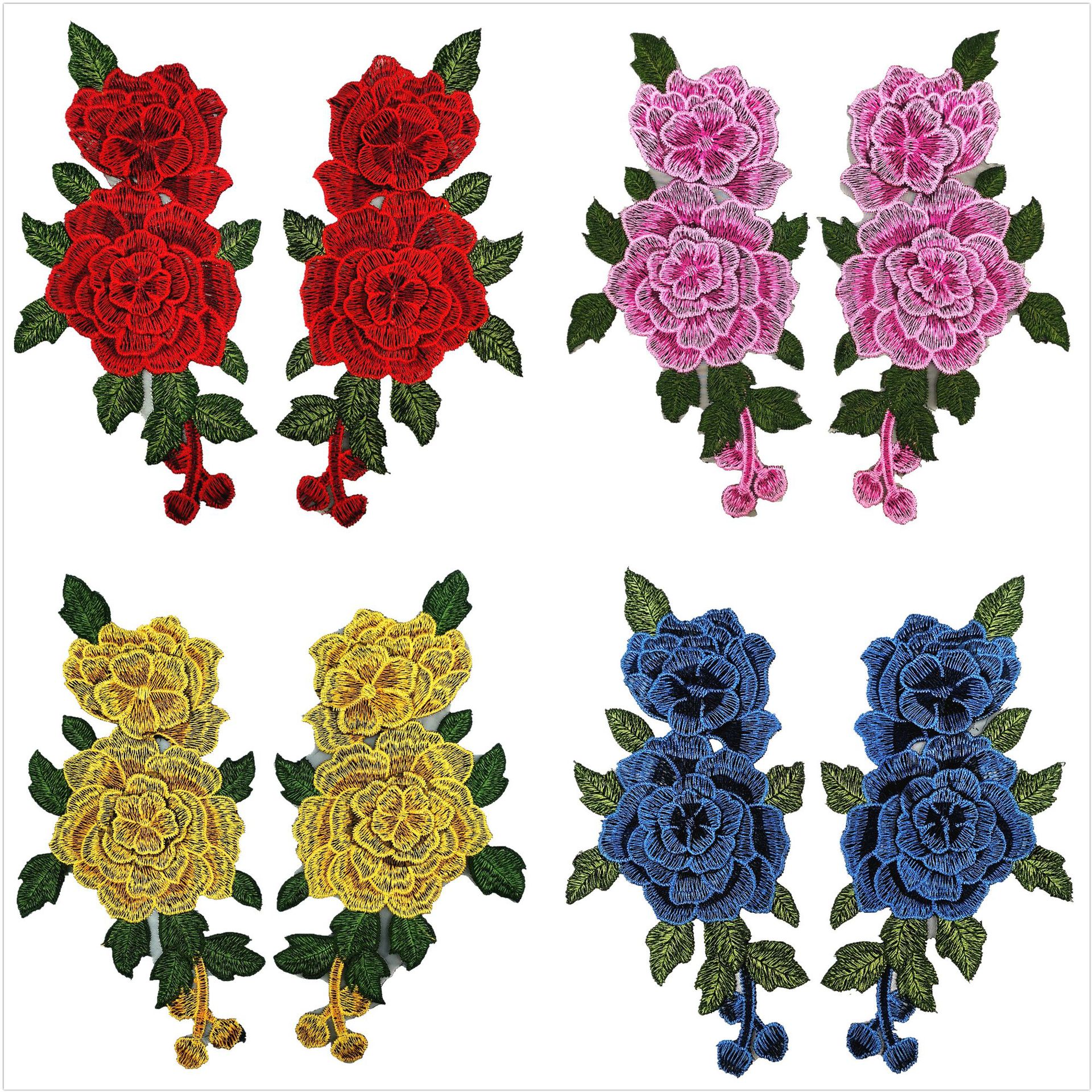 DIY patch applique Water oplosbare borduurwerk kostuum decoratie dimensionale Kleurrijke decals applique accessoires