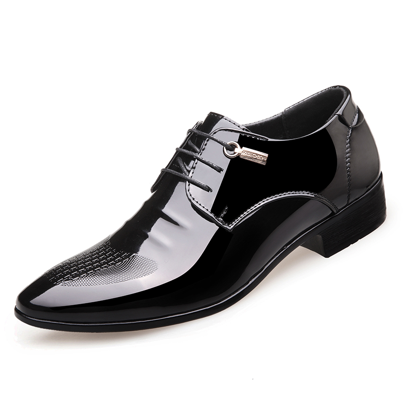 OSCO hommes chaussures habillées en cuir PU hommes mariage Oxford chaussures à lacets costume de bureau hommes chaussures décontractées de luxe italien: 6.5