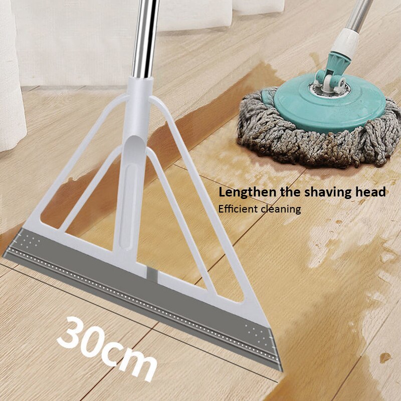 Rubber Broom Hand Push Sweeper Magic Broom Floor Wiper Squeegee for Floor Cleaning Floor Squeegee Sweeping Brush Pet Hair Broom