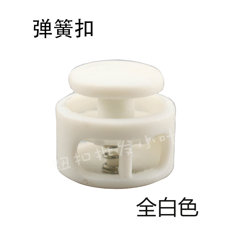 10 sztuk 1.7x1.7cm przeźroczyste tworzywo sztuczne wiosna klamra kieszeń sznurkiem klamra klamra regulacyjna: biały