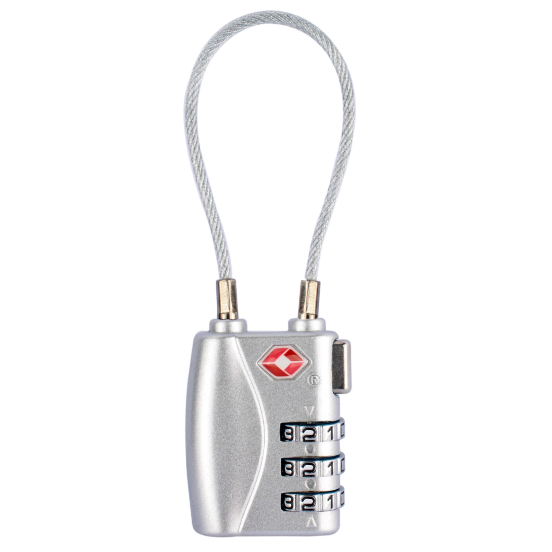 Pièces de bicyclette de combinaison de serrure de protection de vélo de TANDT Mini fil extensible câble antivol Code de sécurité câble de verrouillage mot de passe bagage: Silver