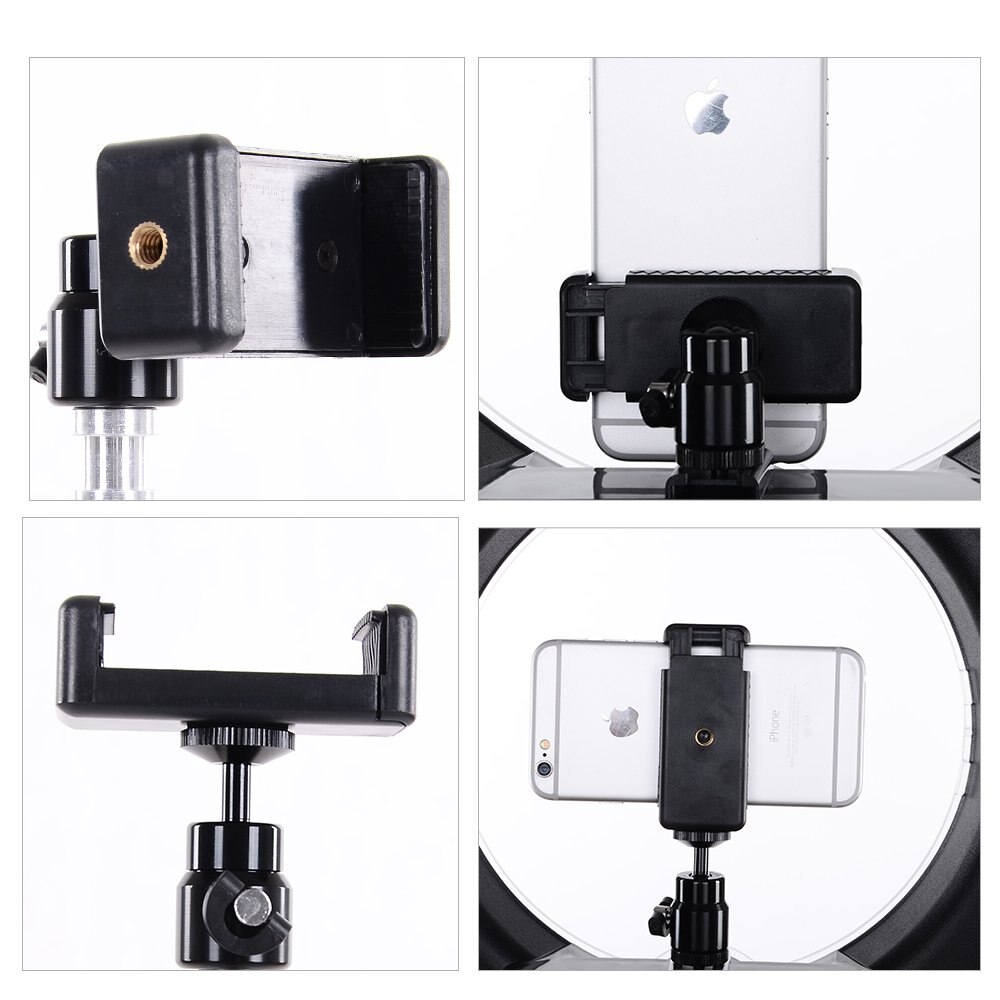 1/4 Shoe Adapter Metalen Swival Ball Head Voor Camera Statief Led Licht Flash Bracket Houder Mobiel Clip Kit