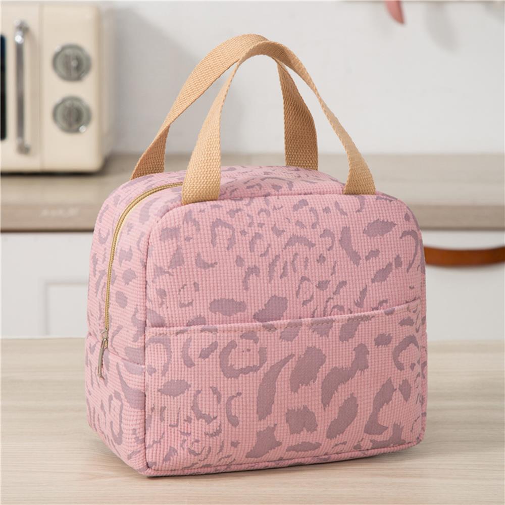 Bolsa de almuerzo térmica portátil para niñas, caja de comida duradera, resistente al agua, nevera para oficina, caja con aislamiento de hielo, bolsa Ins para Picnic y Camping: Rosa