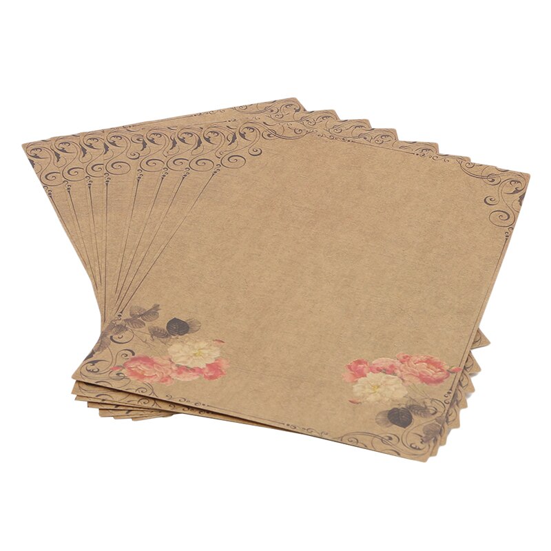 8Pcs Office Papers Land Stijl Envelop Brief Papier Kantoor Bericht Schrijven Liefde Papier Brief Set School Briefpapier Supply: style1