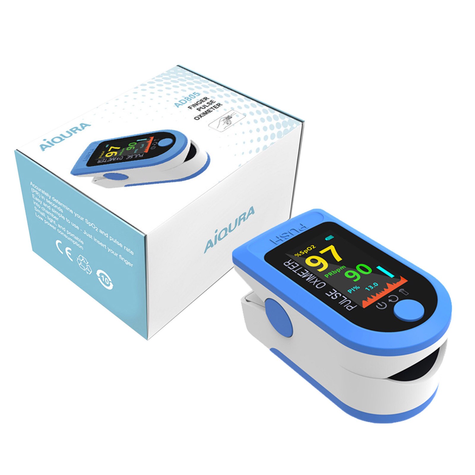 LED Screen Finger Clip Oximeter Pure Monitor Dignostic Pulse Oximetry Measuring Blood Oxygen Finger Clip Decorative Telescopes