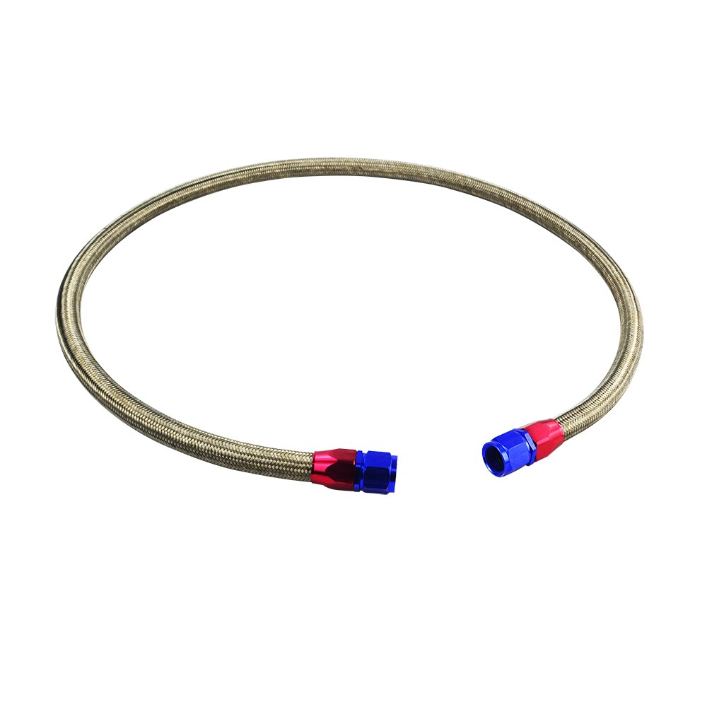 1M/1.2M/1.4M AN10 Rvs Gevlochten Of Gevlochten Stookolie Line + Straight Swivel fitting + 90 Graden Wartelfitting
