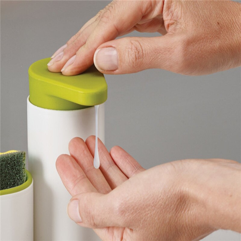 Küche Vorrats-Gestell für Reinigung Gestell Waschen Schwamm Pinsel Waschbecken Waschmittel Seife Spender Flasche Küche Organizer Spielereien