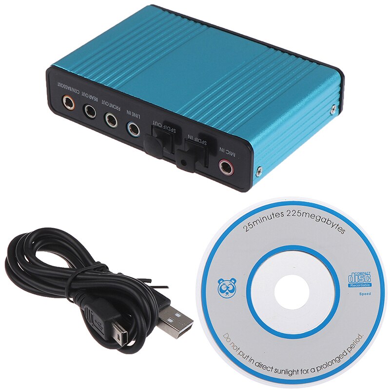 6-channel 5.1 optical external sound card converter, USB sound card of laptop for cm6026 chip