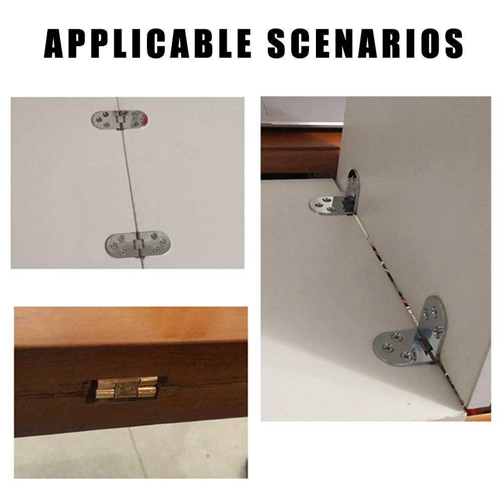 1PC Table Flap Hinge Zinc Alloy Hidden Furniture Folding Cabinet Hinges 80*30mm Thicken Concealed Supporting Screws