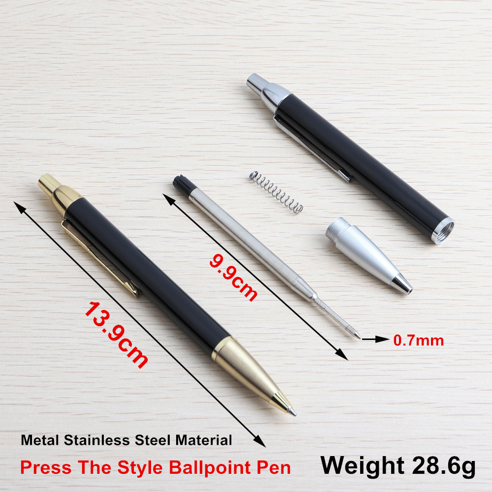 1/10/PCS Kugelschreiber Presse Stil Kommerziellen Metall Kugelschreiber Für Schule Büro Core Automatische Kugelschreiber Tinte schwarz Blau