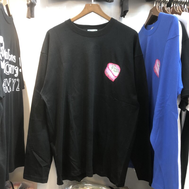 XOXOGOODBOY Long Sleeve Love Cake Printing Men T Shirt Casual Women Shirts Best Seller Men Clothing