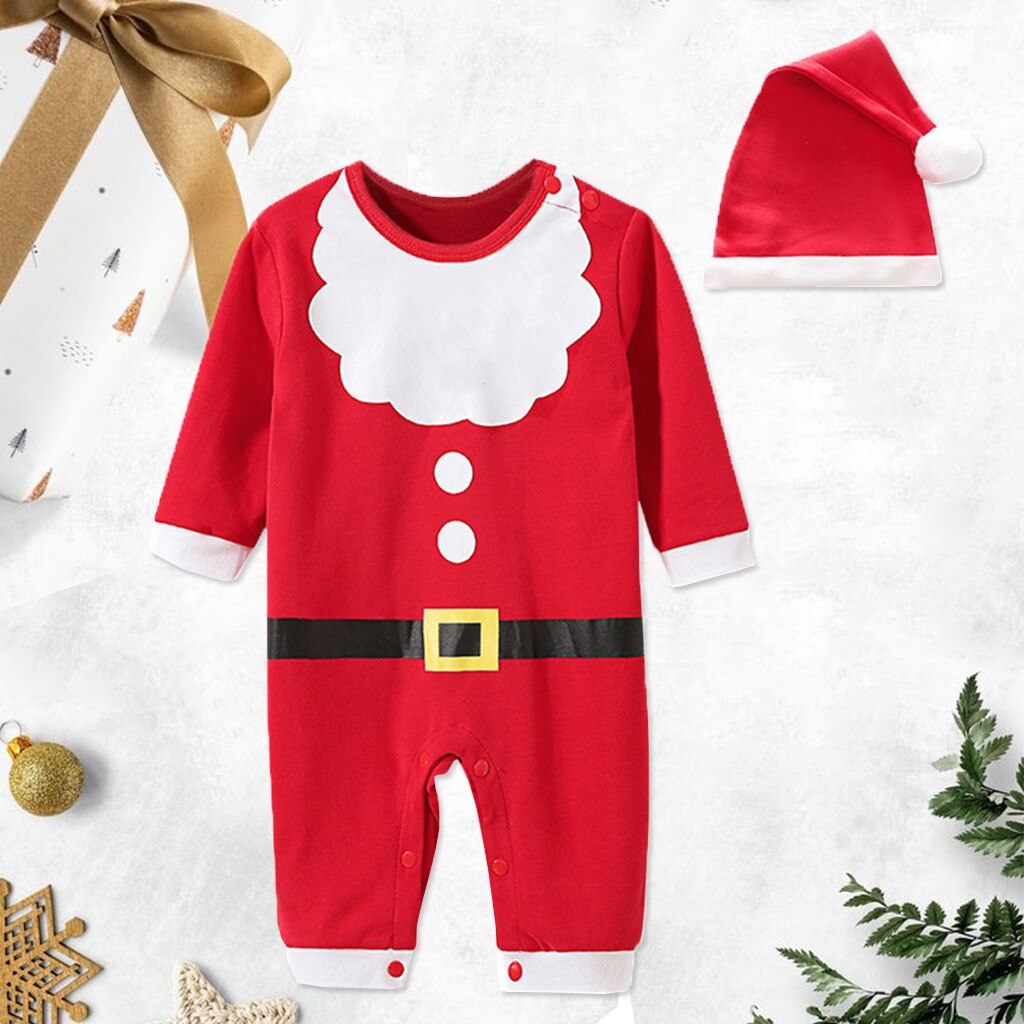 Meine Erste Weihnachten Neugeborenen Baby Jungen Mädchen Weihnachten Nette Punkt Langarm Cosplay Gesamt 0-24m Baby Strampler herbst Outfits