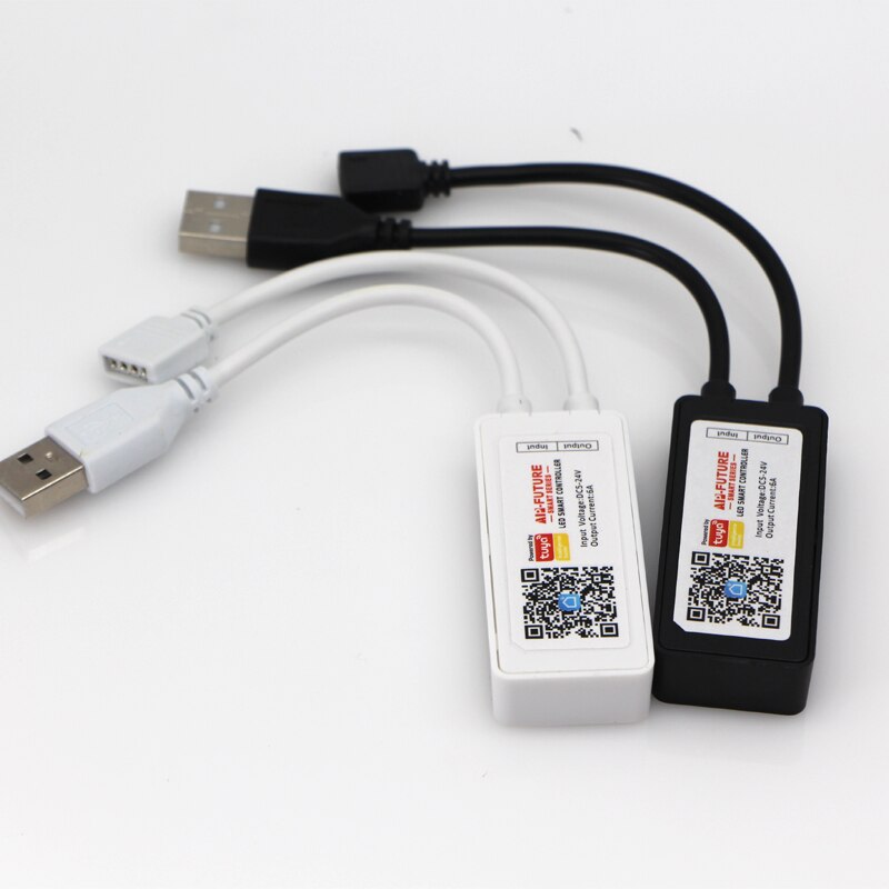 Tuya wifi app inteligente mini controlador led dc 5v-24v 6a adequado para 2835 3528 5050 rgb led luz de tira cor transformar interfa usb