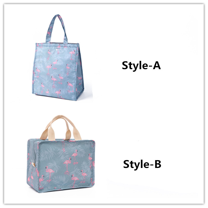 PLEEGA Fresh Insulation Cold Bales Thermal Oxford Lunch Bag Waterproof Convenient Leisure Bag Cute Flamingo Cuctas Tote 1PC