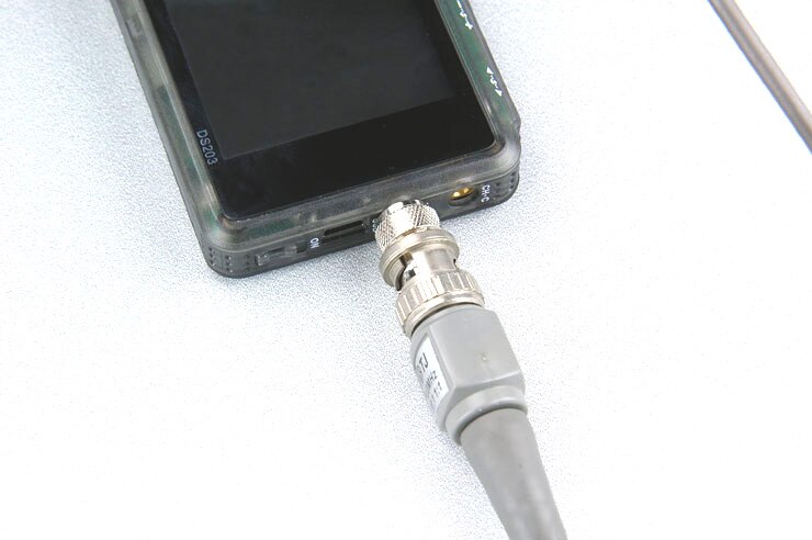 Adaptador de conector de osciloscopio BNC-MCX, BNC hembra a conector macho MCX para osciloscopio DS0201 /DSO201/ DSO quad /DS203 (OSC)