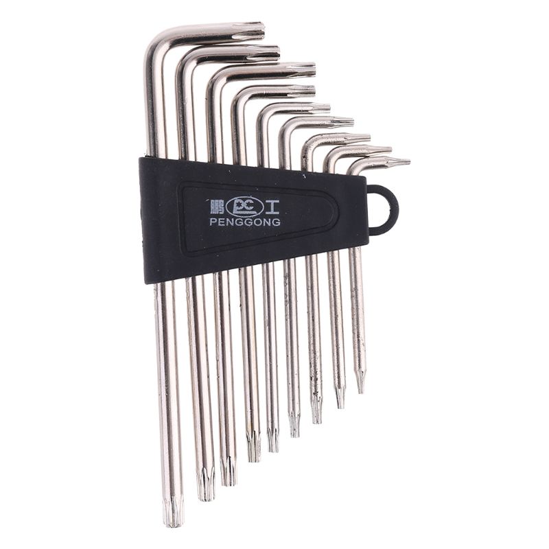 Juego de llaves hexagonales Torx en forma de L, herramienta de reparación, destornillador, herramienta útil, , 9 Uds.