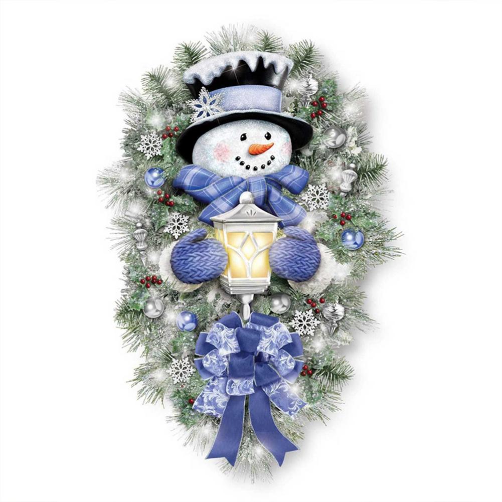 3D Christmas Tree Snowman Window Stickers Village Houses Winter House Santa Claus Snowman Wall Stickers For Home: B
