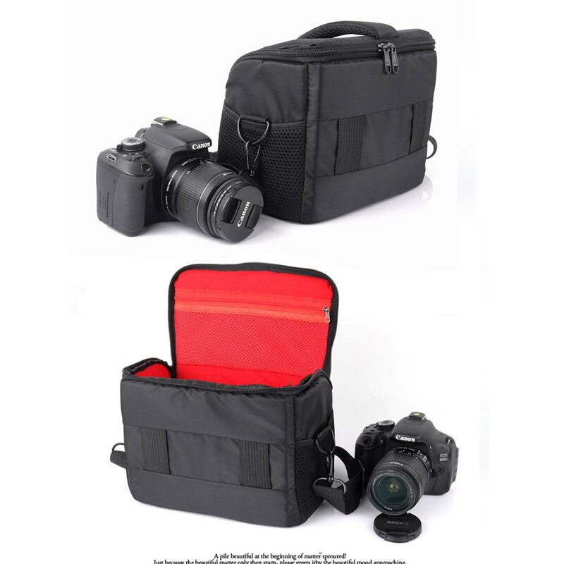 Roadfisher-bolsa tipo bandolera para cámara Estuche para gafas Nikon D3200 D3100 D5100 D5200 D5300 D3400, resistente al agua, nailon
