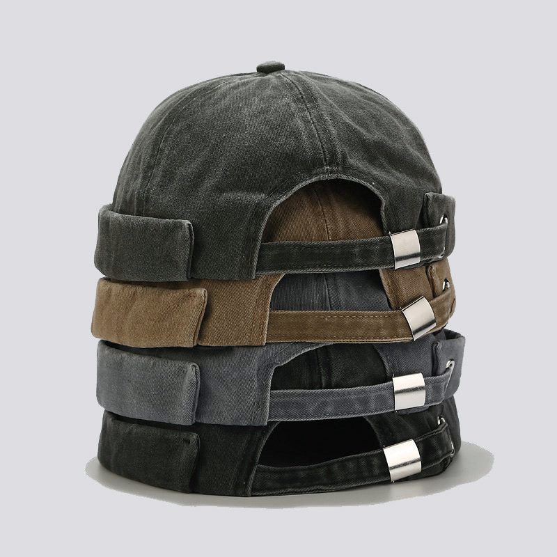 Retro beanie hat afslappet mænd street docker sailor biker hat kasketter til mænd kvinder kasket huer vinter hatte til mænd vintage motorhjelm mal