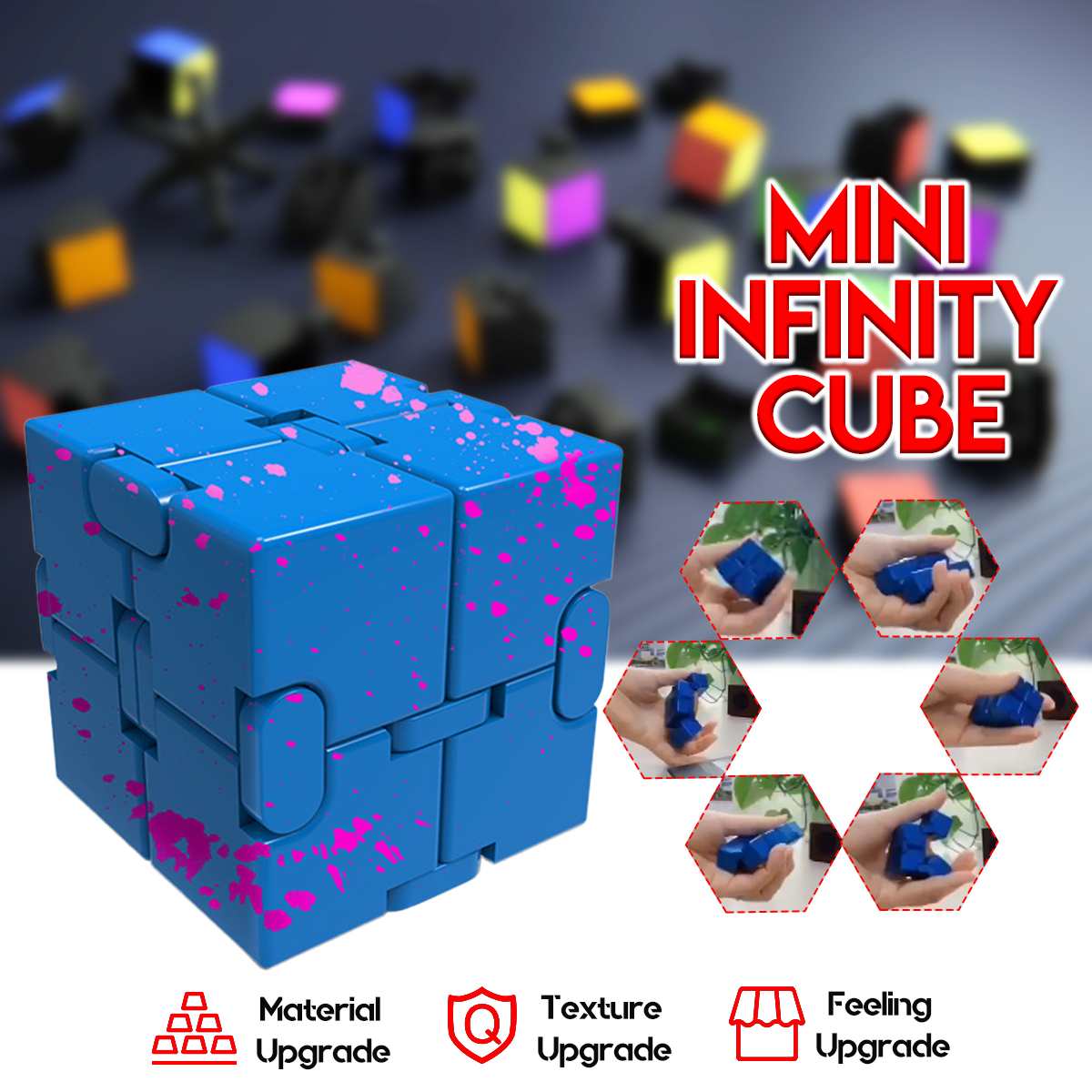 Infinit Grappige Cubes Speelgoed Anti Angst Stress Kantoor Puzzel voor Druk Werknemer Kids Anti stress Juguetes Autisme Bureau Speelgoed