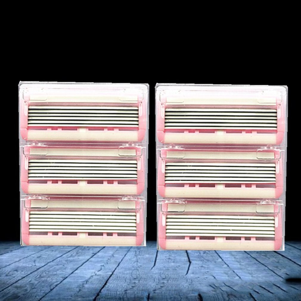 Manual Beard Shaver Manual Hand Safety Razor 10PCS 6-Layer Blade ABS Grip Anti-slip Handle Portable Home Use