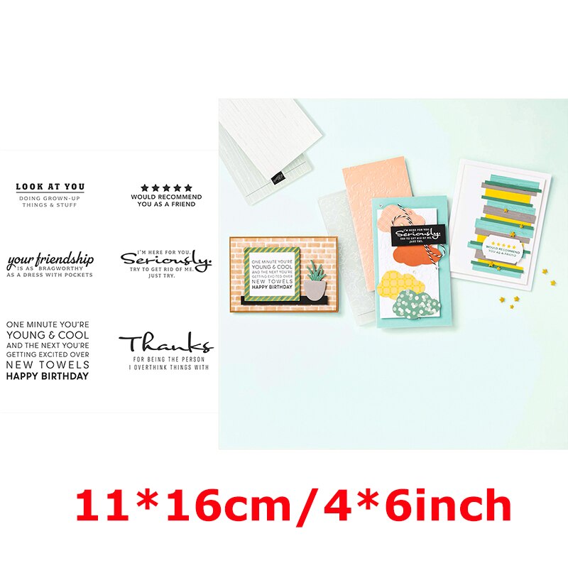 Clear Stamps Happy Birthday Thank You Wishes Artistic Words Flowers Wave Doodle Background Stamps Girl Relaxing Scene: 16