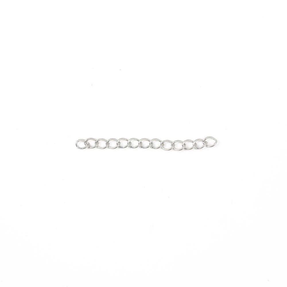 50 stk/parti 5cm 7cm kjedeforlenger armbånd forlenger forlengelse haler koblinger for smykker å gjøre selv-funn: Rodium / 4 x 50mm