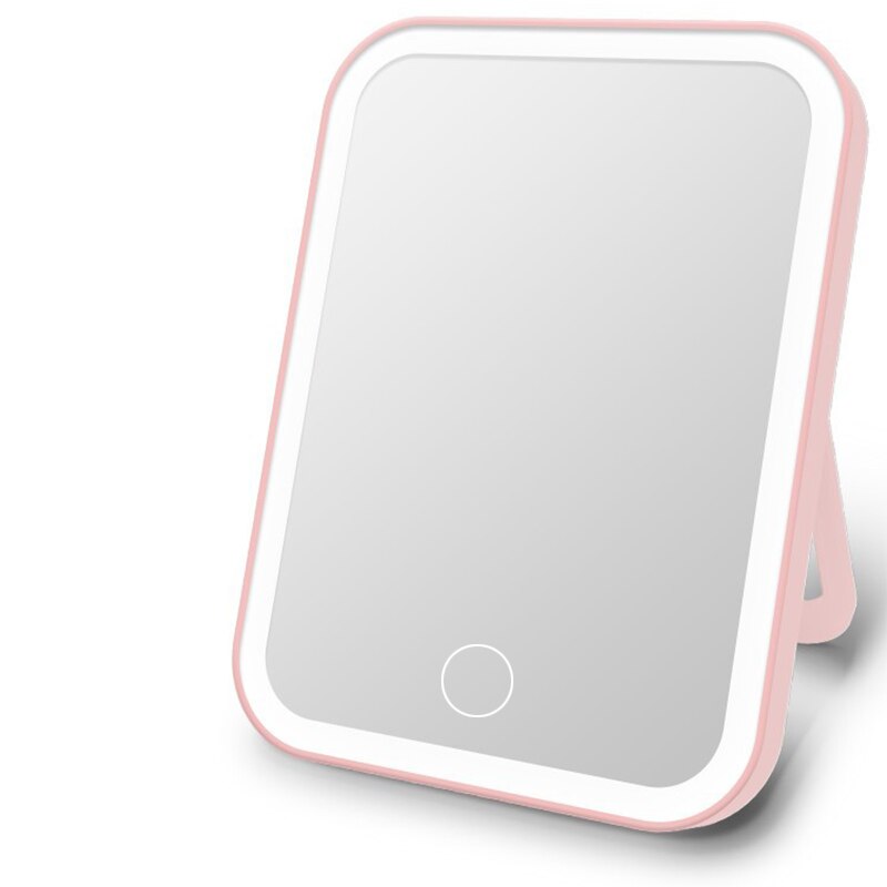 Makeup spejl led touch screen spejl stående spejle bord spejle forfængelighed miroir kosmetik spejl med lys make up miroir: Grøn