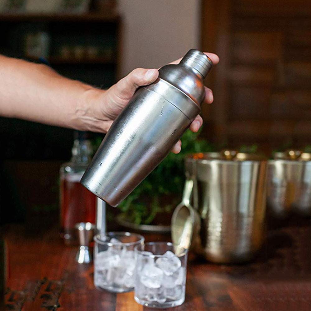 550ML/750ML Stainless steel shaker set tools Stainless steel 304 high-end 9 pieces cocktail shakers set