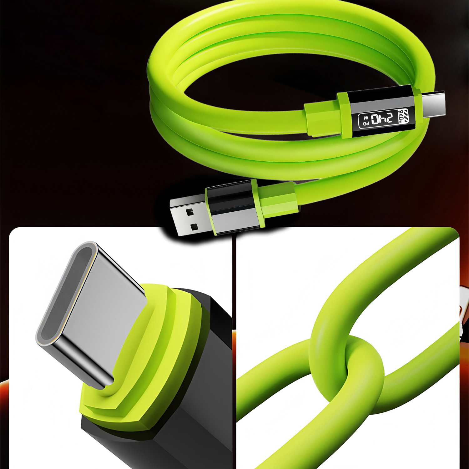 240w schnellladekabel für iphone 15, 16, 17, android, usb-typ-c-ladekabel, mehrere usb-ladekabel, usb-typ-c-kabel