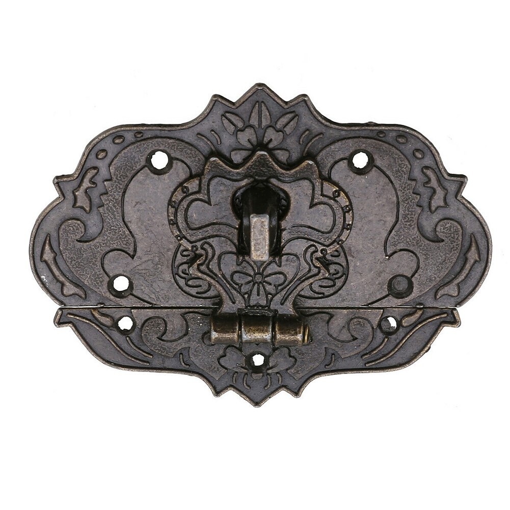 With Screws Mini Multipurpose Jewelry Box Hasp Antique Wooden Cases Chests Lock Latch Home Furniture Buckle Retro Hardware Decor