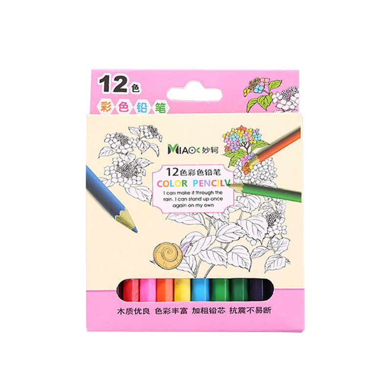 12/24 Kleur Potloden Natuurlijke Hout Gekleurde Potloden Tekening Potloden Voor School Kantoor Kunstenaar Schilderij Schets Levert X6HB: 3.5 inch -12 color