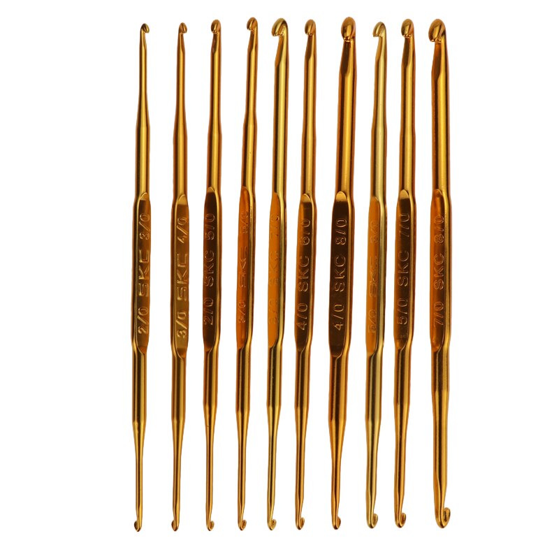 10pcs set crochet hook set of double crochet aluminum head hook set of knitting yarn sewing needles for women