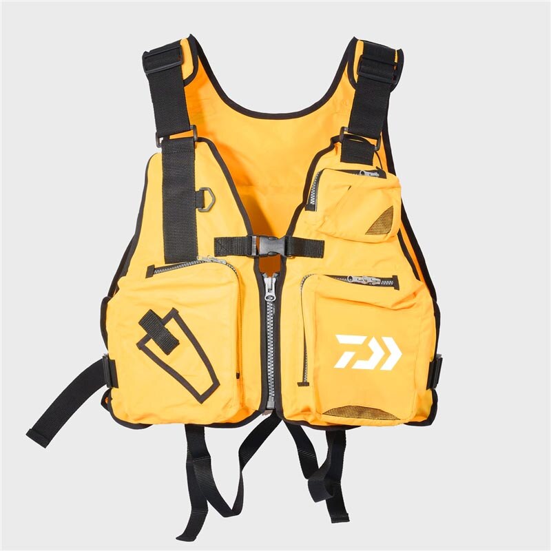 Gilet de pêche de plein air, veste de sauvetage de flottaison, filet de natation, Portable, multi-poches, veste de sécurité détachable,: 01