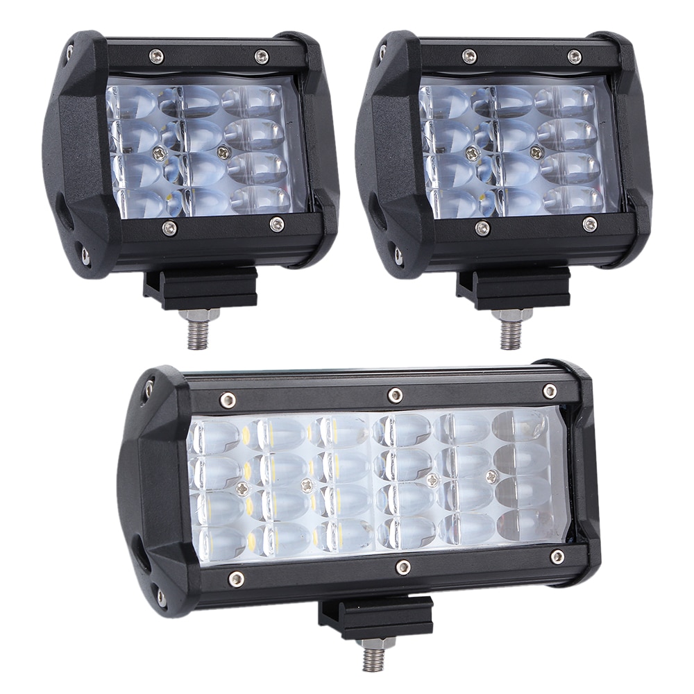 4/7 Inch LED Lens Work Light Bar Flood Beam Car Driving for Off Road SUV ATV Truck 4x4 UAZ Boat Motorcycle 12V 24V Auto Fog Lamp