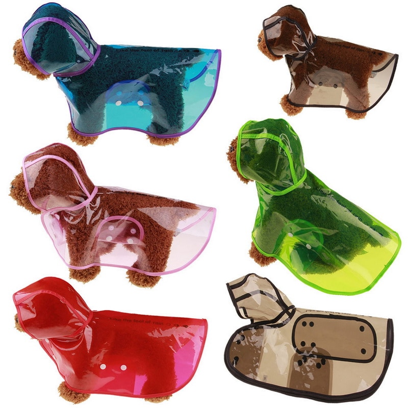 Imperméable chien imperméable vêtements pour animaux de compagnie imperméable Transparent vêtements légers imperméable pour petit chien imperméable avec capuche