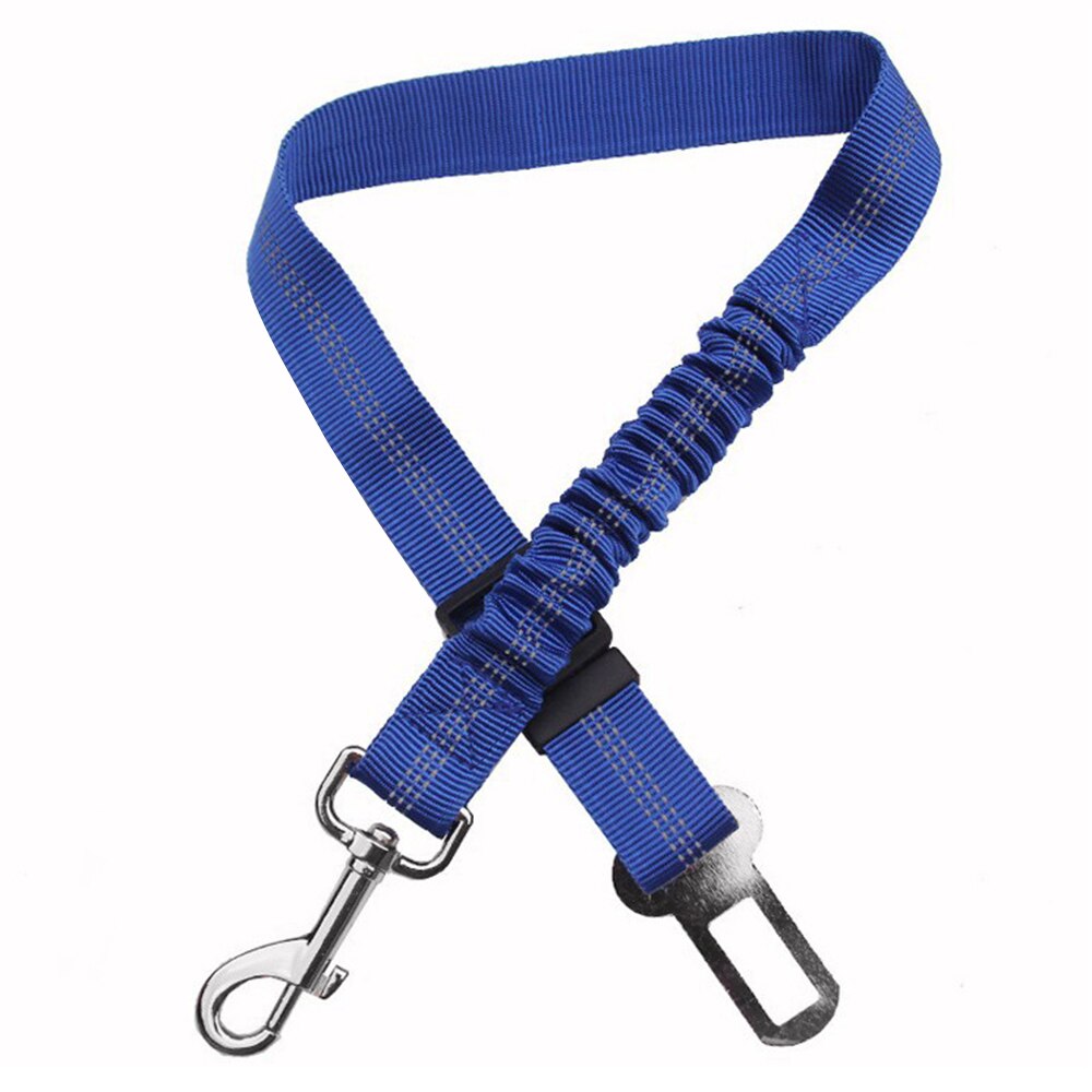 Hond Autogordel Anti-Shock Harnas Clip Bungee Lood Puppy Kat Voertuig Reizen Veiligheid Hendel Buffer Elastische kracht Pet Supply: Blue