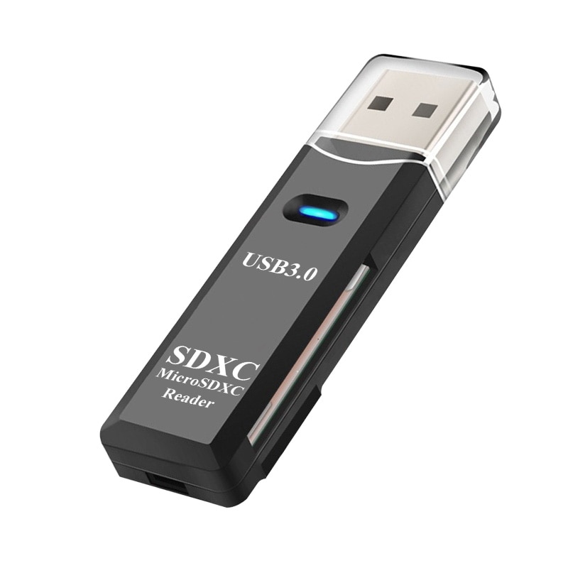 Usb 3.0 2 in 1 kortlæser til pc micro sd tf kort hukommelseslæser usb 3 multi-kort skriver adapter flashdrev bærbar tilbehør