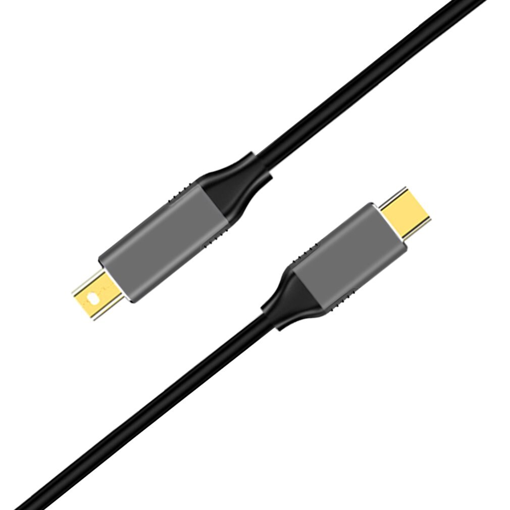 Usbc til mini displayport kabel 6ft usb type c tordenbolt 3 til mini dp ledning 4k praktiske bærbare kabler