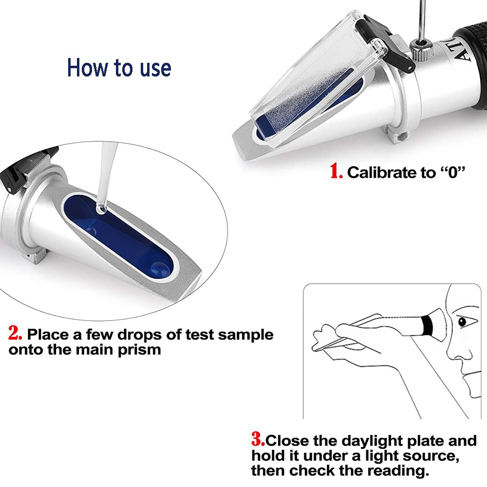 Handheld Bier Wort Refractometer Dual Schaal Meter Brix Meter Voor Meten Suikergehalte In Brouwen Koken En Voedsel Indurstry