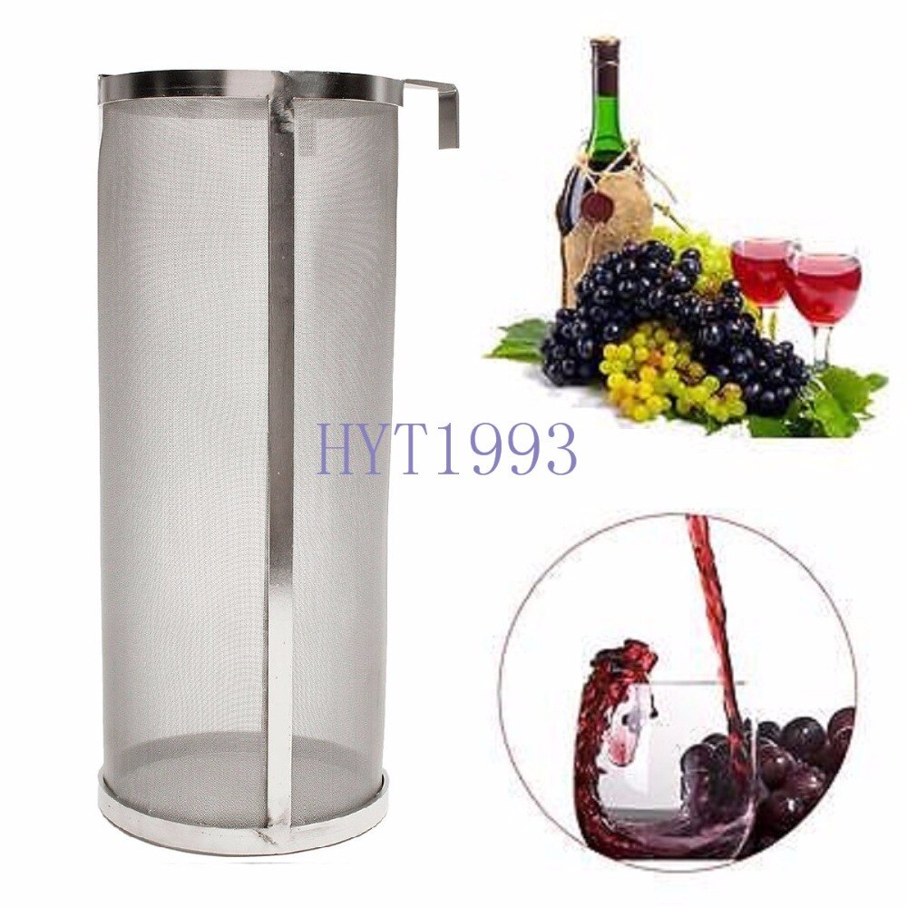 Brouwen Hop Filter 6 "x 14" (15cm x 35 cm), Hoop Spider, 300 micron mesh, Brand Rvs 304,