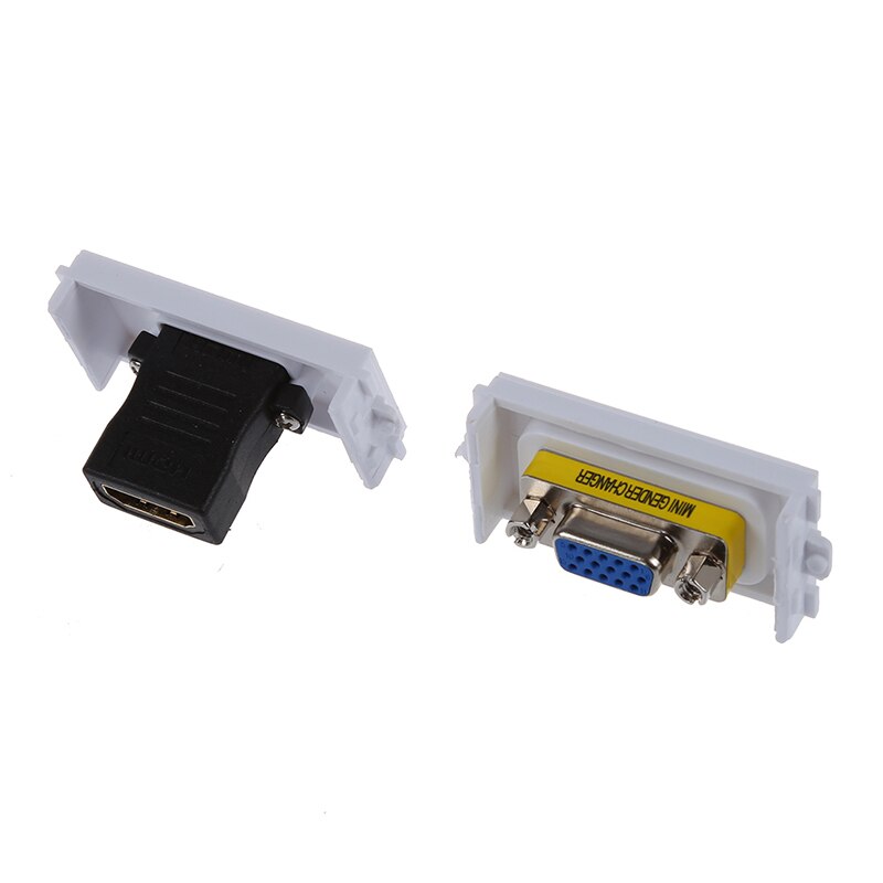 Female HDMI VGA Socket Jack Outlet Component Composite Video Wall Panel Plate