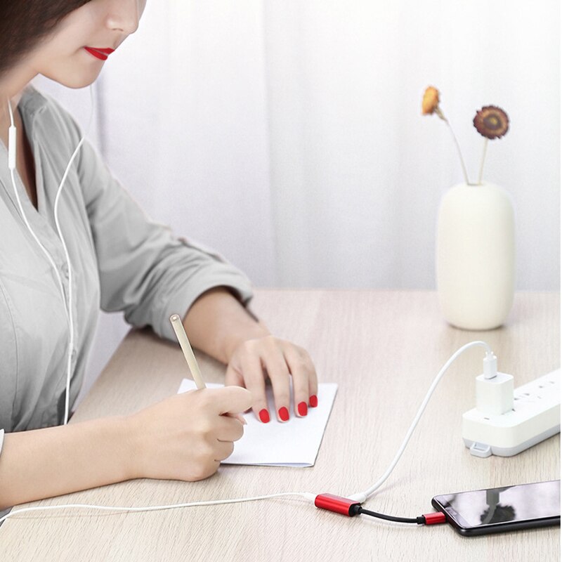 2 in 1 Lightning Male to 3.5mm Earphone Jack Female Adaptor for iPhone X XR XS 11 12 13 Pro Max 8 7 Plus Connector Audio Adapter