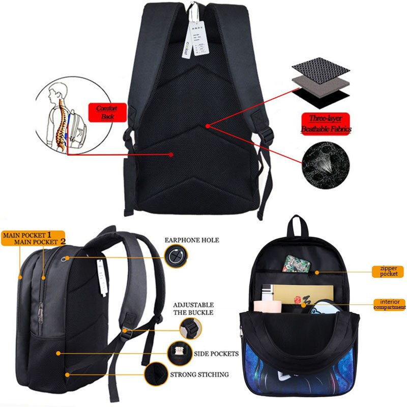 Shadowhunters Rugzak Voor Tiener Jongens Meisjes Schooltassen Rugzak Vrouwen Mannen Casual Tas Student Hoge School Rugzak Boekentas