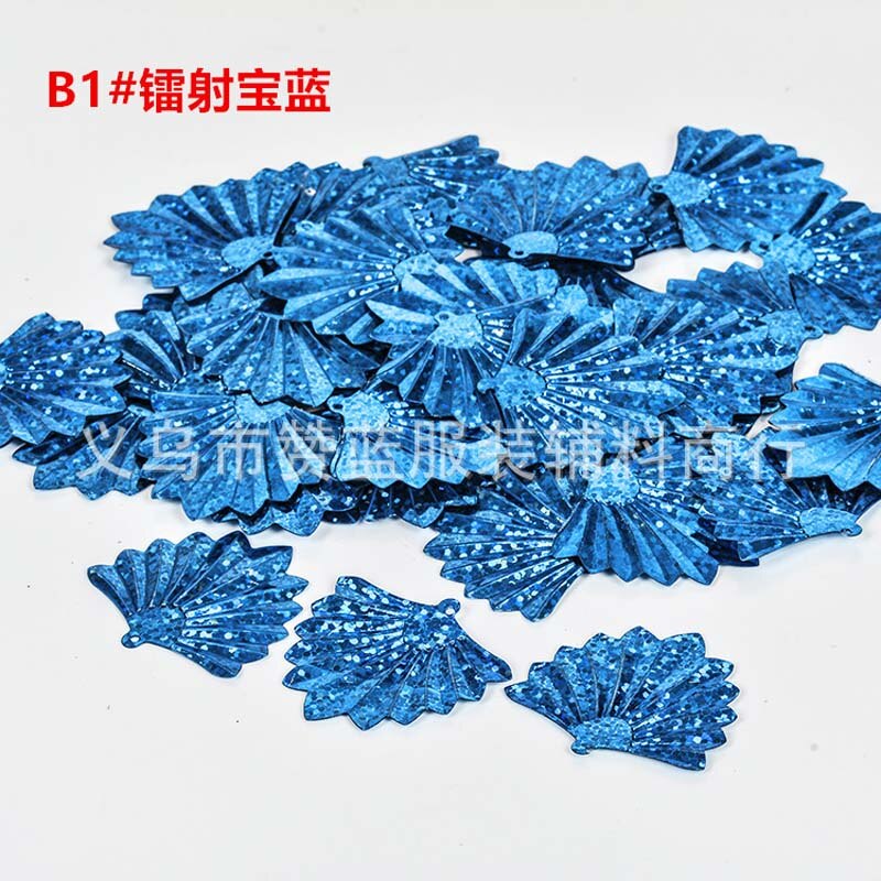 35 × 37mm waaiervormige kralen pailletten diy handgemaakte kleding accessoires materiaal feestdecoratie pailletten  jj386: B1