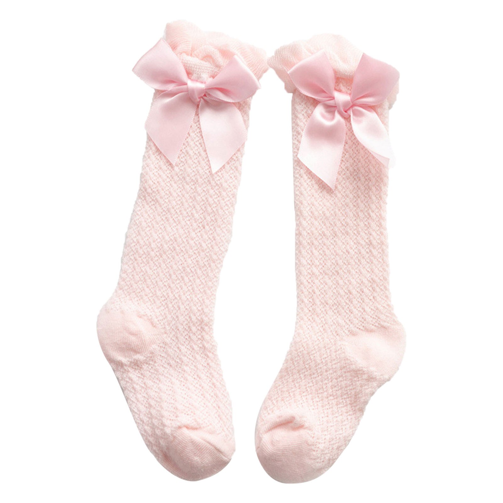 Kids Sokken Baby Meisjes Kniehoge Socking Katoen Zachte Kant Kinderen Sokken Prinses 0-3Yrs Peuter Meisje Beenwarmers Party: Pink