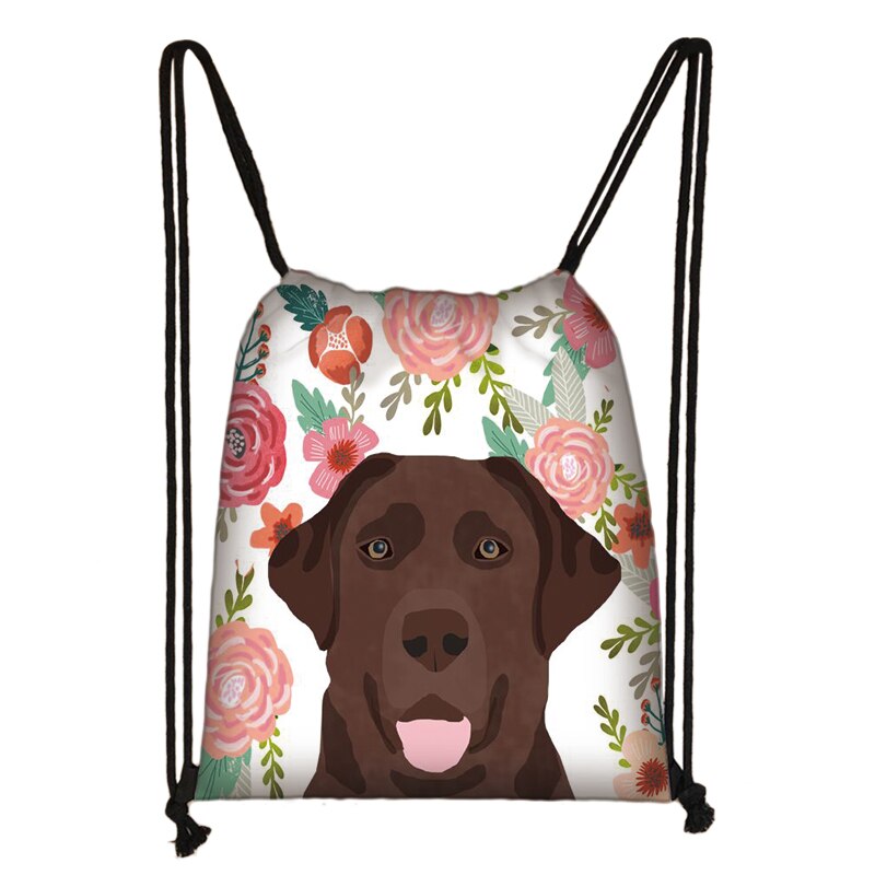 Sac à dos à cordon pour femmes, sac à dos de voyage pour adolescentes, chien du Yorkshire Terrier/bouledogue français/teckel: skdachshund02
